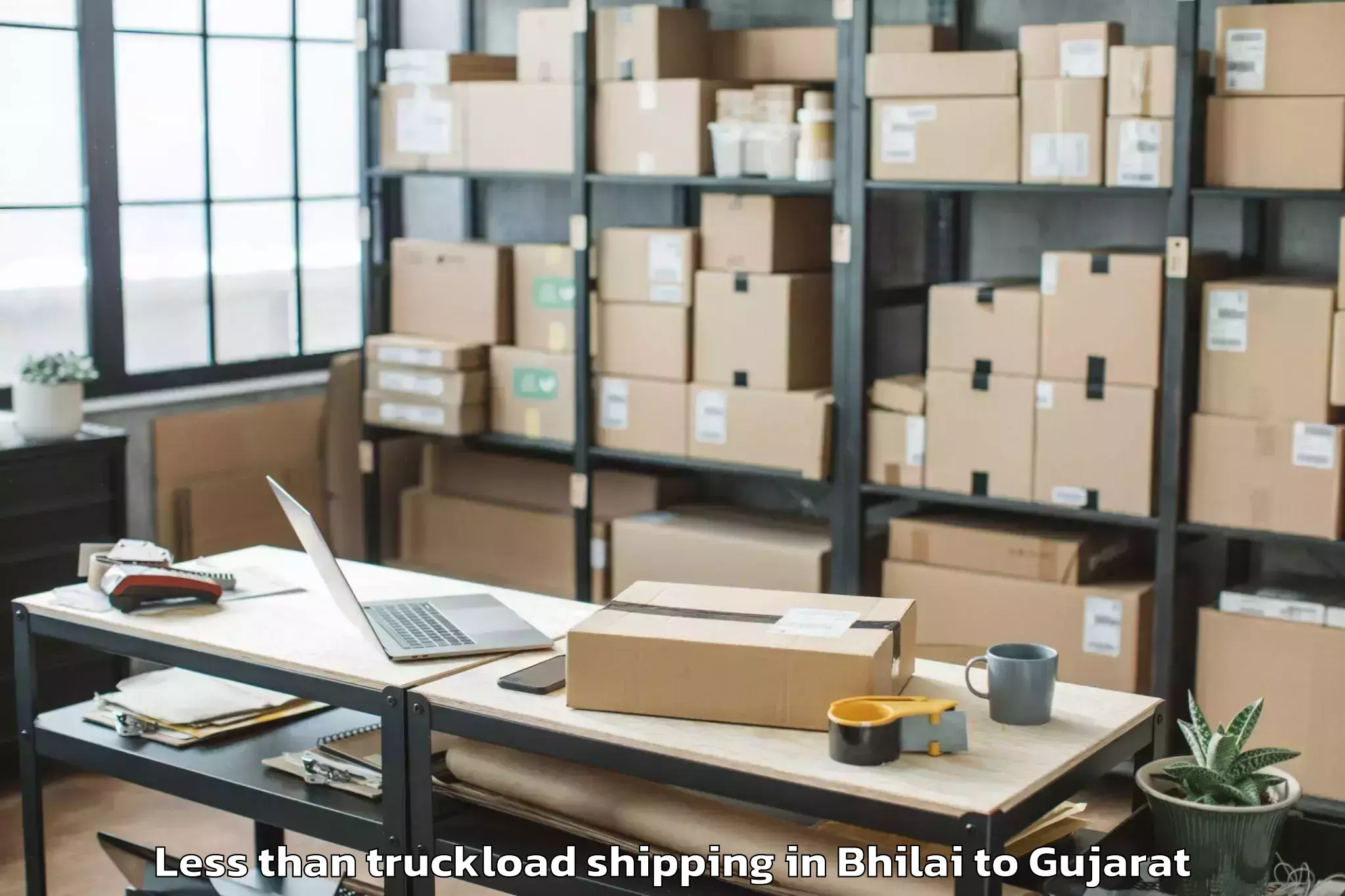 Quality Bhilai to Jamjodhpur Less Than Truckload Shipping